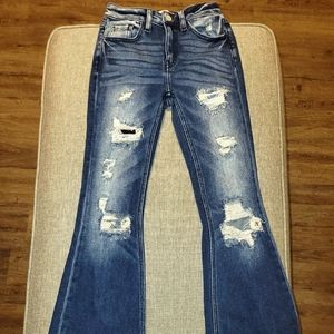 Girls size 12 Kancan high rise slim fit flares